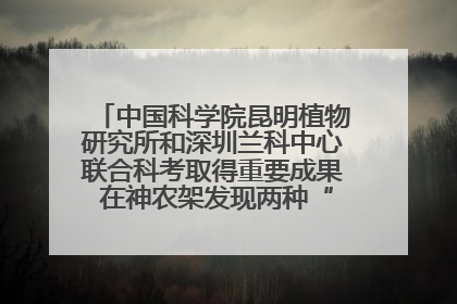 中国科学院昆明植物研究所和深圳兰科中心联合科考取得重要成果 在神农架发现两种“国保”级兰花