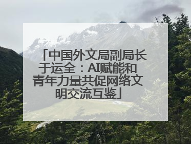 中国外文局副局长于运全：AI赋能和青年力量共促网络文明交流互鉴