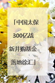中国太保300亿战新并购基金落地徐汇