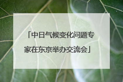 中日气候变化问题专家在东京举办交流会