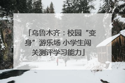 乌鲁木齐：校园“变身”游乐场 小学生闯关测评学习能力