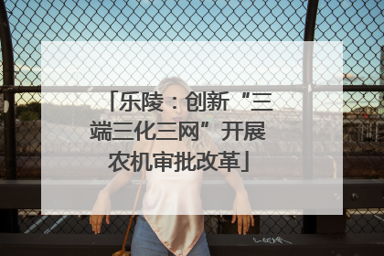 乐陵：创新“三端三化三网”开展农机审批改革