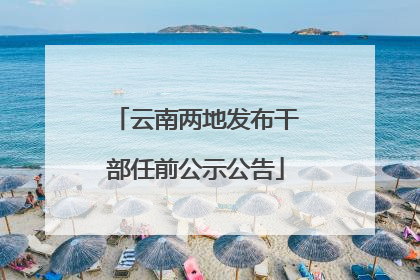 云南两地发布干部任前公示公告