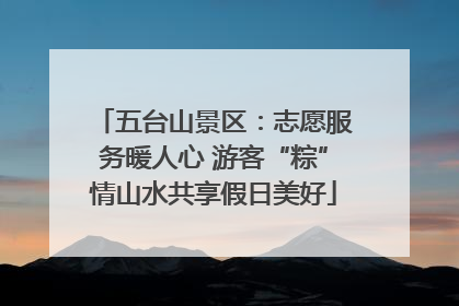 五台山景区：志愿服务暖人心 游客“粽”情山水共享假日美好
