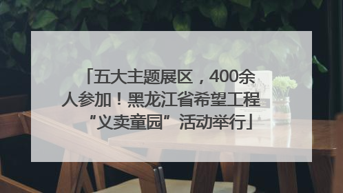 五大主题展区，400余人参加！黑龙江省希望工程“义卖童园”活动举行