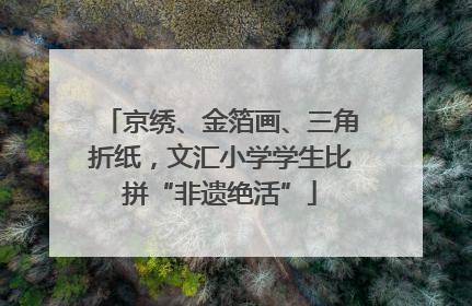 京绣、金箔画、三角折纸，文汇小学学生比拼“非遗绝活”