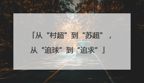 从“村超”到“苏超”，从“追球”到“追求”