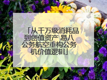 从千万级消耗品到创值资产 易八公务航空重构公务机价值逻辑
