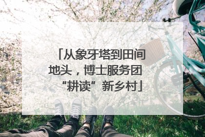从象牙塔到田间地头，博士服务团“耕读”新乡村