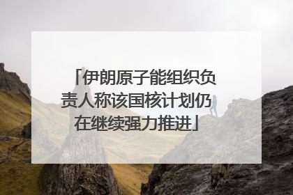 伊朗原子能组织负责人称该国核计划仍在继续强力推进