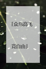 众鸟高飞竞自由