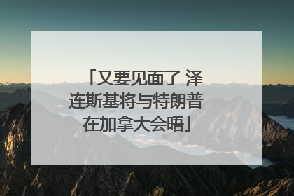 又要见面了 泽连斯基将与特朗普在加拿大会晤