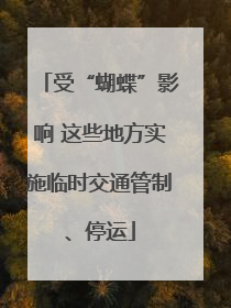 受“蝴蝶”影响 这些地方实施临时交通管制、停运