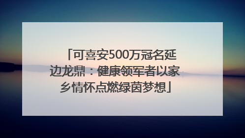 可喜安500万冠名延边龙鼎：健康领军者以家乡情怀点燃绿茵梦想