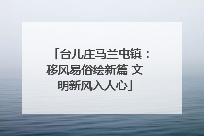 台儿庄马兰屯镇：移风易俗绘新篇 文明新风入人心