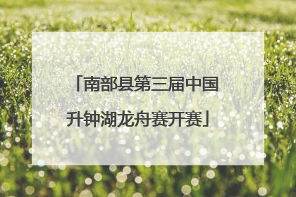 南部县第三届中国升钟湖龙舟赛开赛