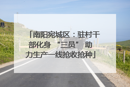 南阳宛城区：驻村干部化身 “三员” 助力生产一线抢收抢种