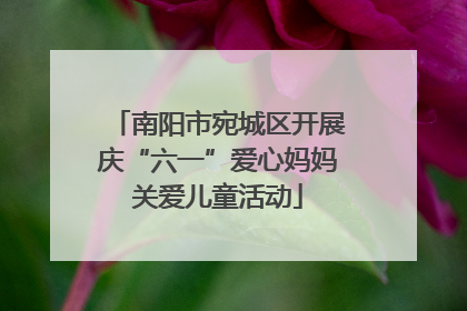 南阳市宛城区开展庆“六一”爱心妈妈关爱儿童活动