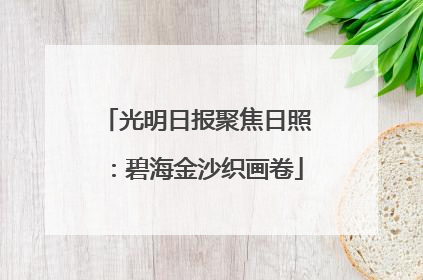 光明日报聚焦日照：碧海金沙织画卷