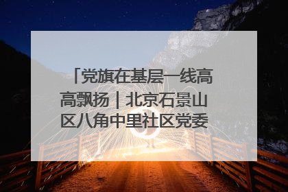 党旗在基层一线高高飘扬｜北京石景山区八角中里社区党委：用脚步丈量民生
