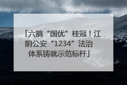 六摘“国优”桂冠！江阴公安“1234”法治体系铸就示范标杆