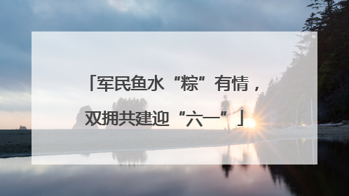 军民鱼水“粽”有情，双拥共建迎“六一”