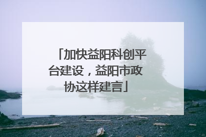 加快益阳科创平台建设，益阳市政协这样建言