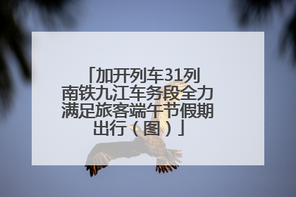 加开列车31列 南铁九江车务段全力满足旅客端午节假期出行（图）