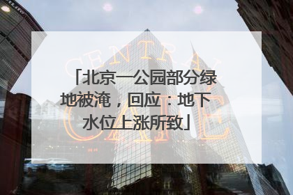 北京一公园部分绿地被淹，回应：地下水位上涨所致