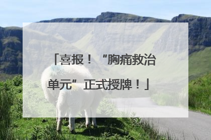 喜报！“胸痛救治单元”正式授牌！