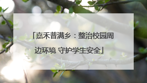 嘉禾普满乡：整治校园周边环境 守护学生安全