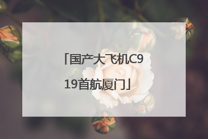 国产大飞机C919首航厦门