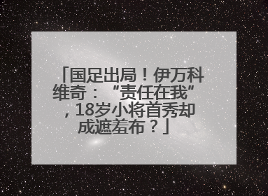 国足出局！伊万科维奇：“责任在我”，18岁小将首秀却成遮羞布？