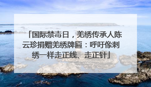 国际禁毒日，羌绣传承人陈云珍捐赠羌绣牌匾：呼吁像刺绣一样走正线、走正针
