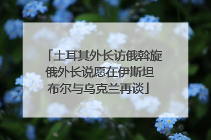 土耳其外长访俄斡旋 俄外长说愿在伊斯坦布尔与乌克兰再谈