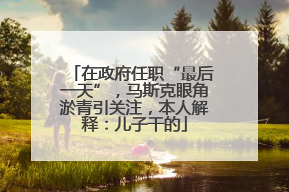 在政府任职“最后一天”，马斯克眼角淤青引关注，本人解释：儿子干的