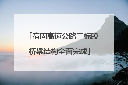 宿固高速公路三标段桥梁结构全面完成