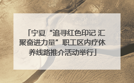 宁夏“追寻红色印记 汇聚奋进力量”职工区内疗休养线路推介活动举行