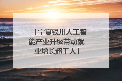 宁夏银川人工智能产业升级带动就业增长超千人