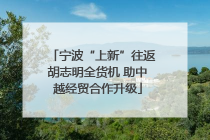 宁波“上新”往返胡志明全货机 助中越经贸合作升级