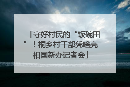 守好村民的“饭碗田”！桐乡村干部凭啥亮相国新办记者会
