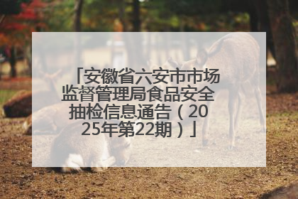 安徽省六安市市场监督管理局食品安全抽检信息通告（2025年第22期）