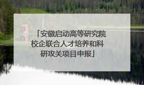 安徽启动高等研究院校企联合人才培养和科研攻关项目申报