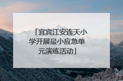 宜宾江安连天小学开展最小应急单元演练活动