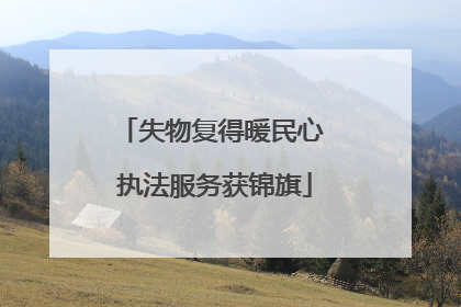 失物复得暖民心 执法服务获锦旗