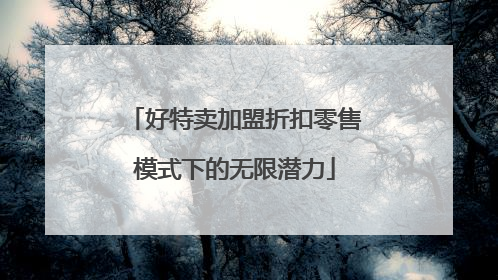好特卖加盟折扣零售模式下的无限潜力