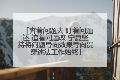 奔着问题去 盯着问题述 追着问题改 宁夏坚持将问题导向效果导向贯穿述法工作始终