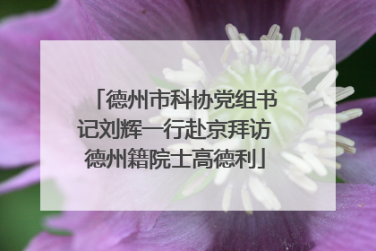 德州市科协党组书记刘辉一行赴京拜访德州籍院士高德利