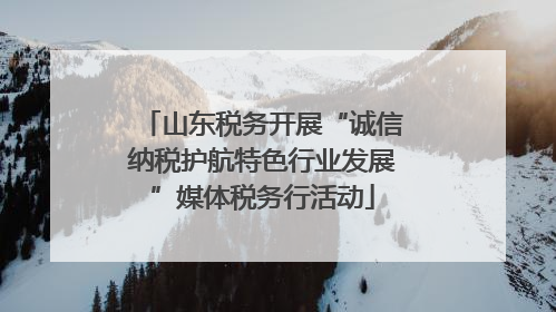 山东税务开展“诚信纳税护航特色行业发展”媒体税务行活动