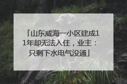 山东威海一小区建成11年却无法入住，业主：只剩下水电气没通
